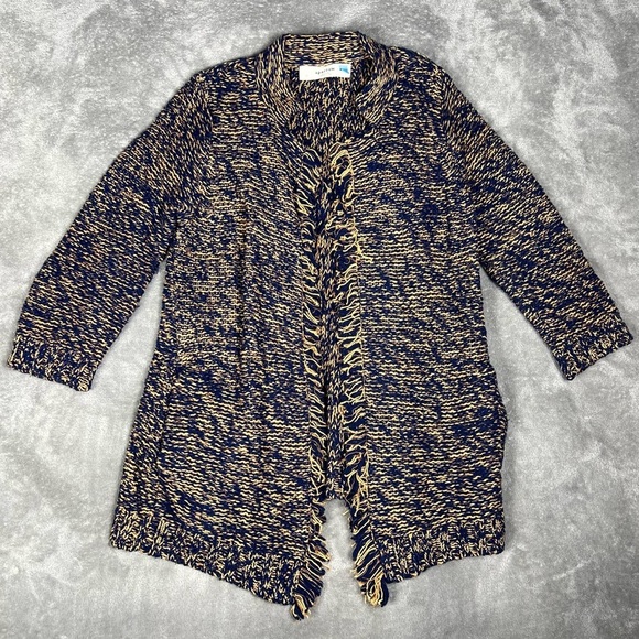 Anthropologie Cardigan Womens Small Sparrow Linen Wool Knit Classic Sleek City - Picture 4 of 8